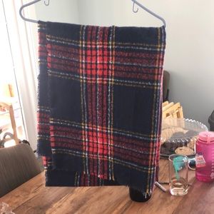 Old navy blue and red plaid scarf, never worn